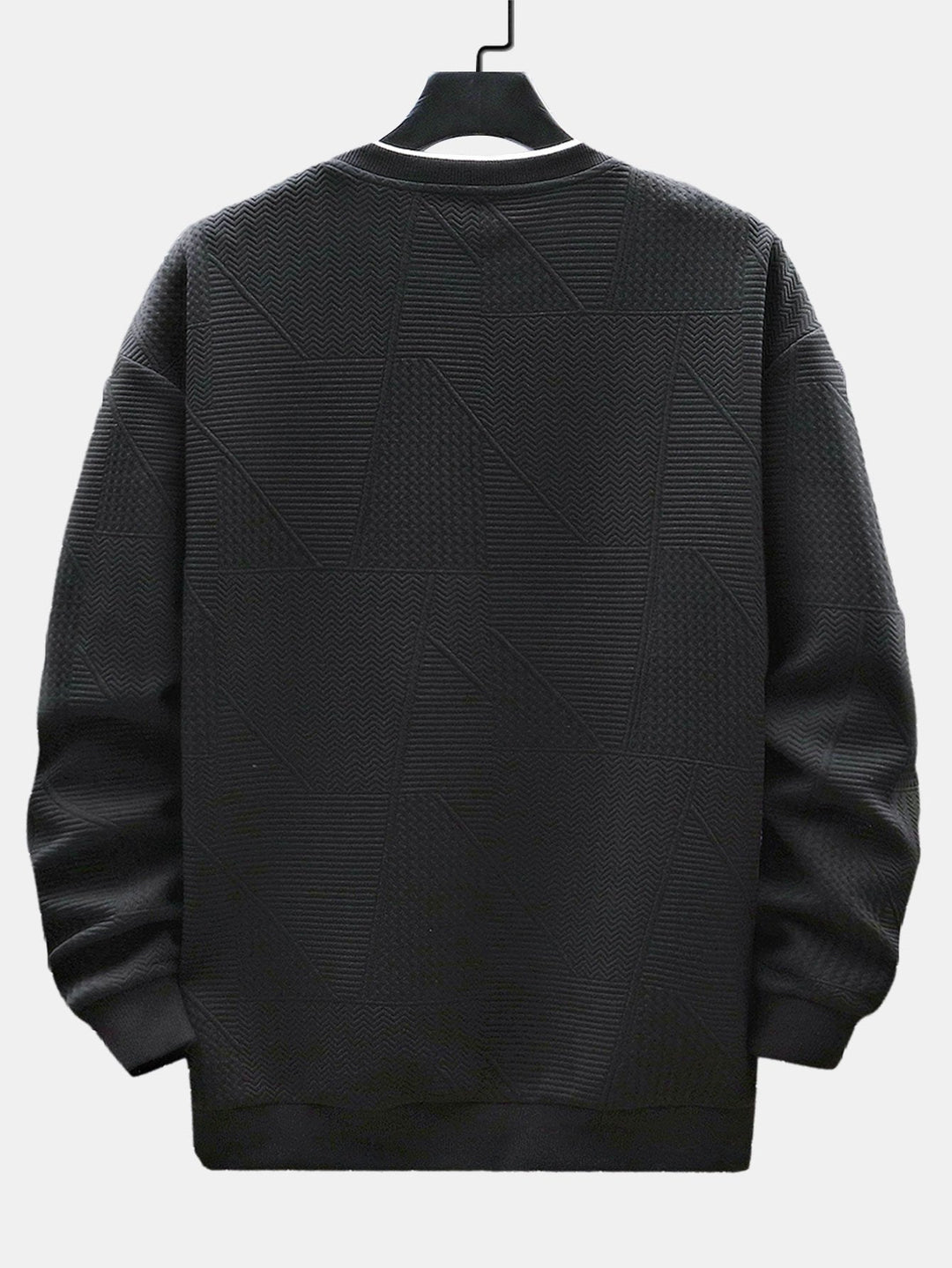 Albert | Sweater met geometrisch streepjacquard en relaxte pasvorm