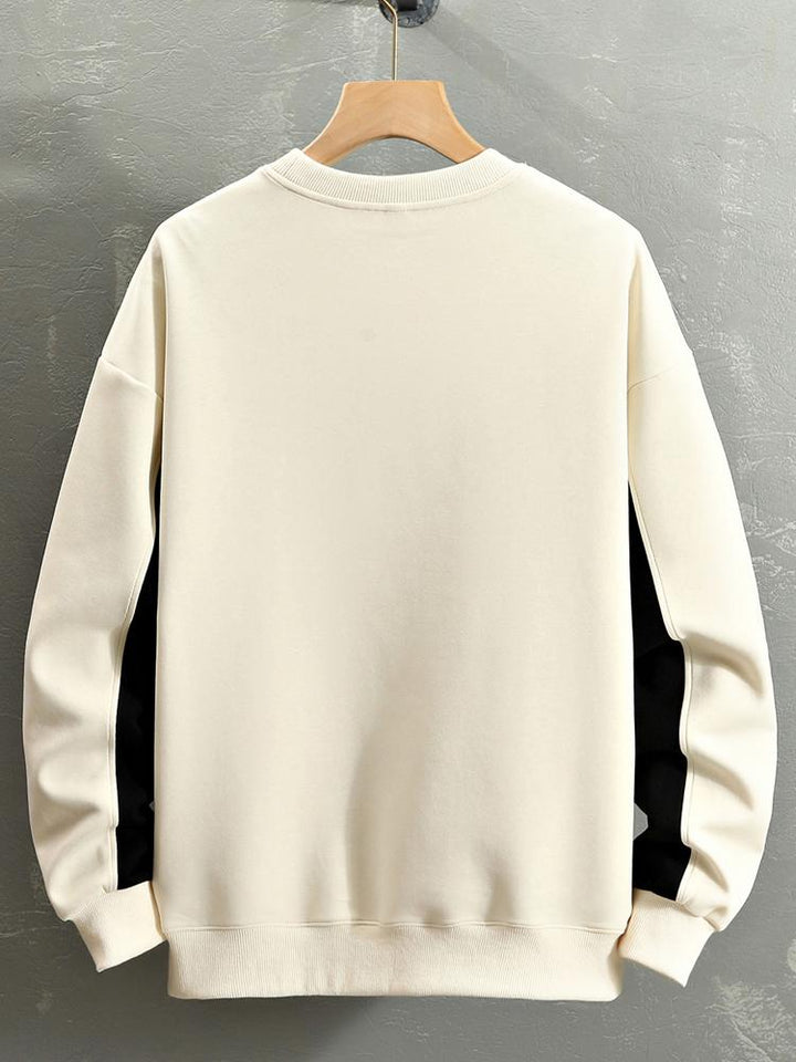 Hugo | Oversized sweater met tekstopdruk en kleurvlakken