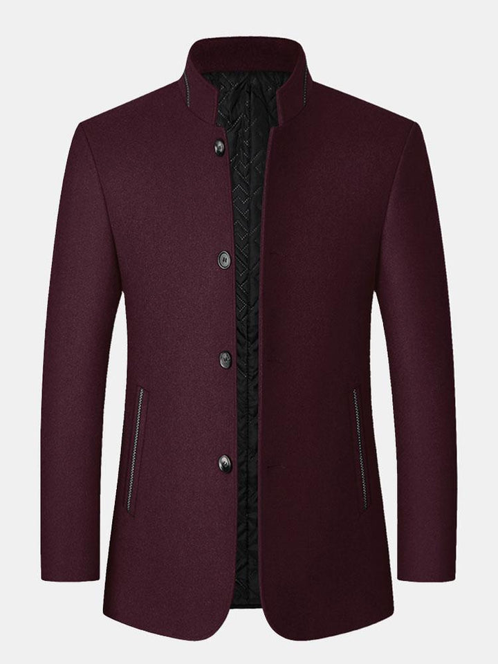 Gijs | Blazer met opstaande kraag in wolmix