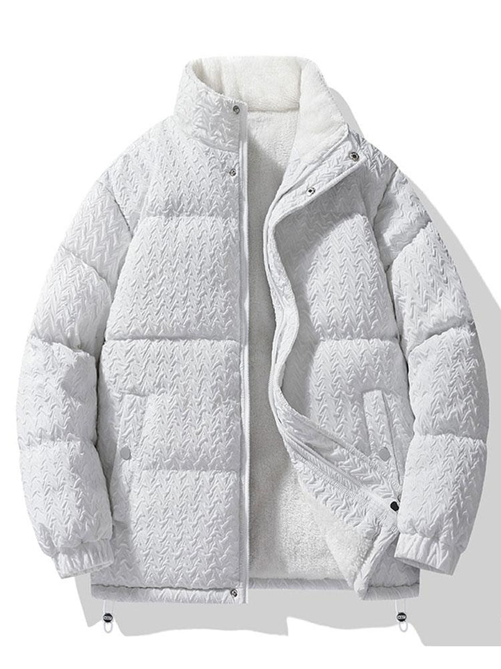 Thijs | Jacquard jas met teddyvoering