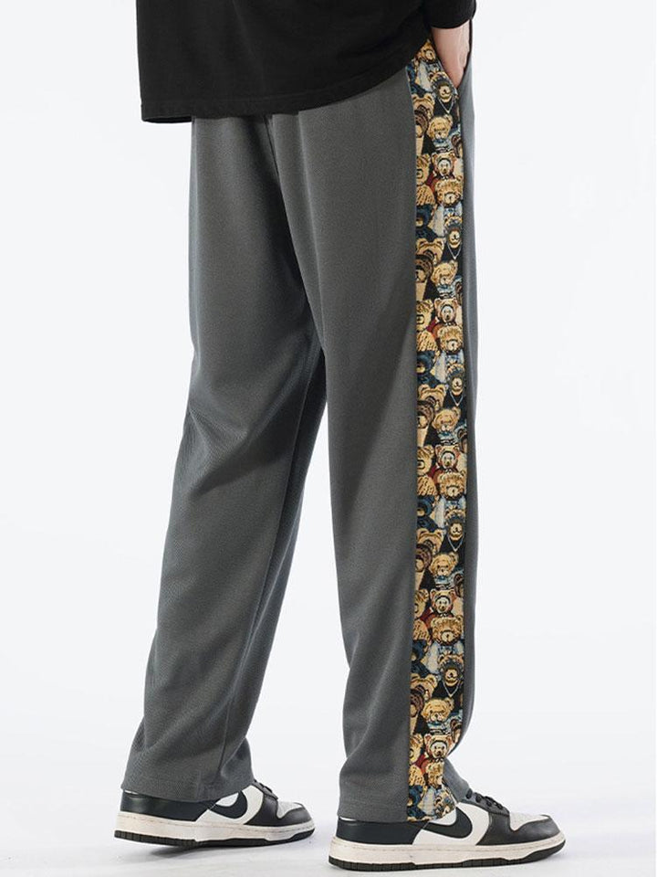Hidde | Straight Leg Broek met Beer Print