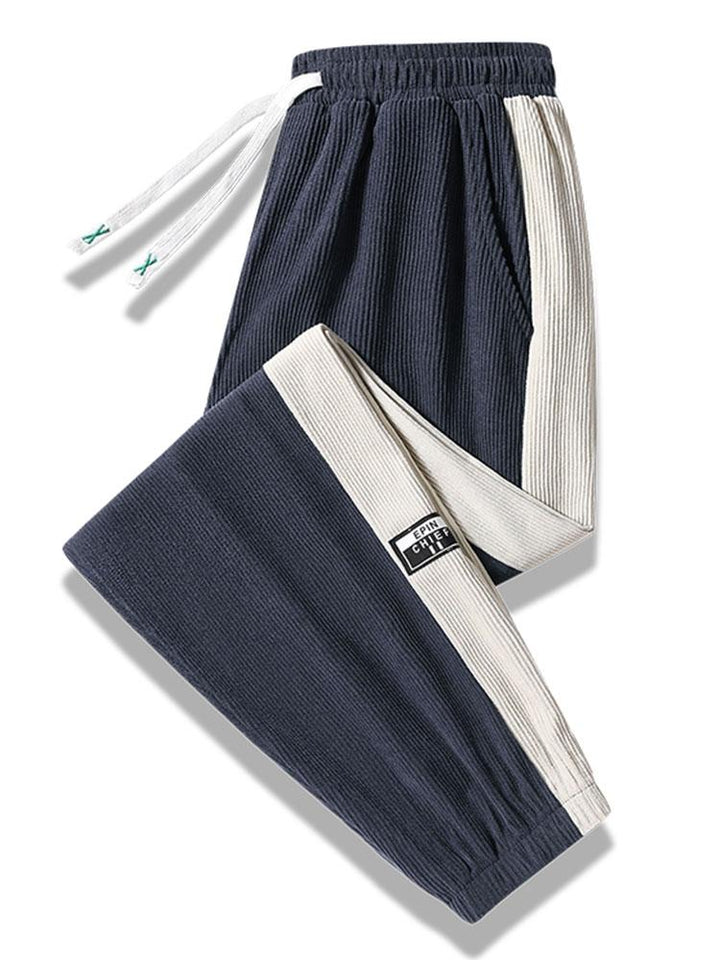 Sam | Corduroy Joggingbroek met Zijstreep