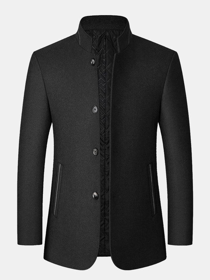 Gijs | Blazer met opstaande kraag in wolmix