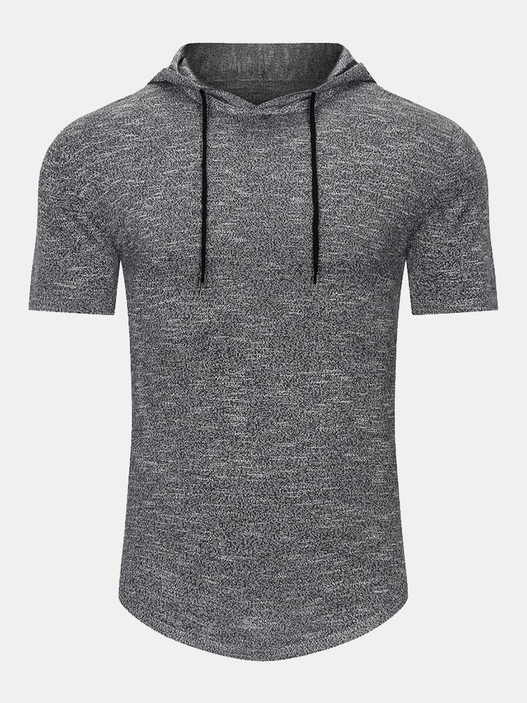 Eduard | Slim-fit gebreid T-shirt met capuchon