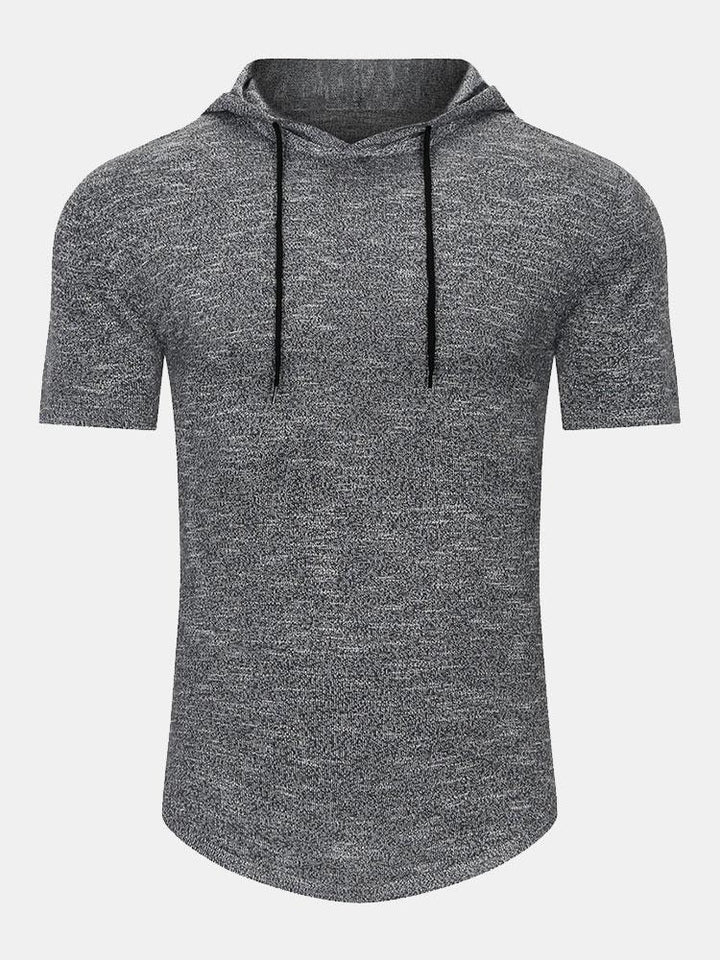Eduard | Slim-fit gebreid T-shirt met capuchon