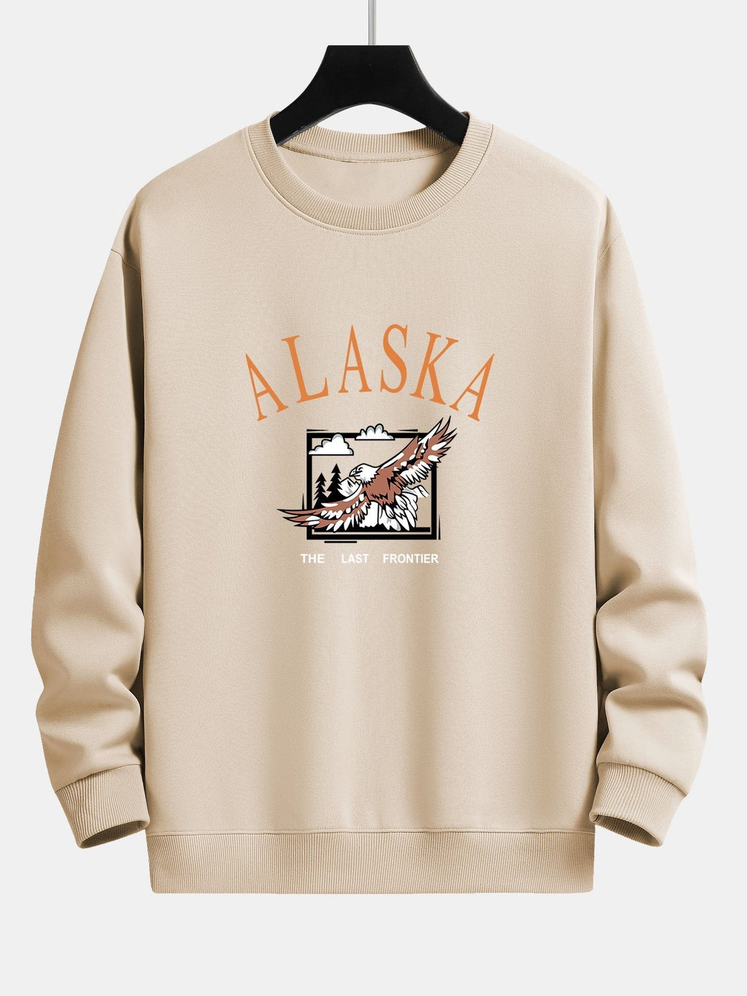 Sander | Sweater met Alaska- en adelaarprint en relaxte pasvorm