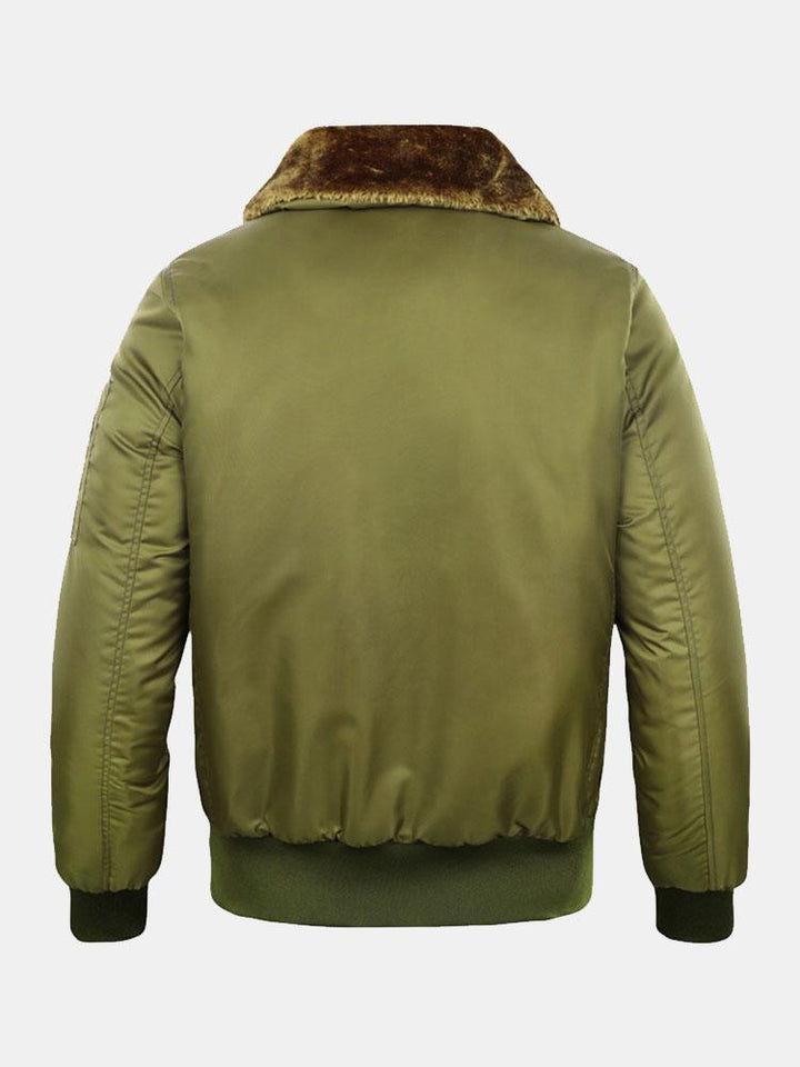 Meindert | Gewatteerd bomber jack met kraag van imitatiebont
