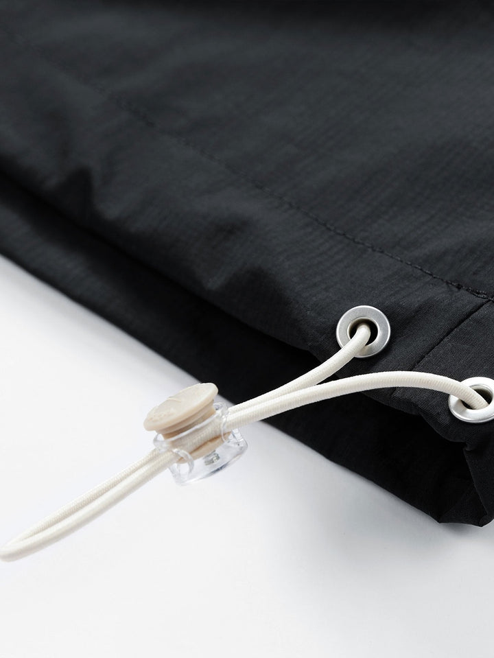 Bart | Nylon windjack met capuchon en halve rits