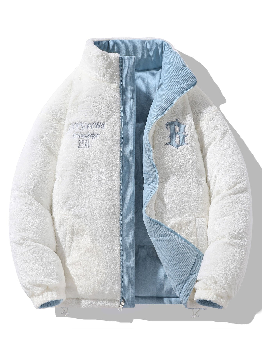 Martijn | Omkeerbare teddy corduroy jas