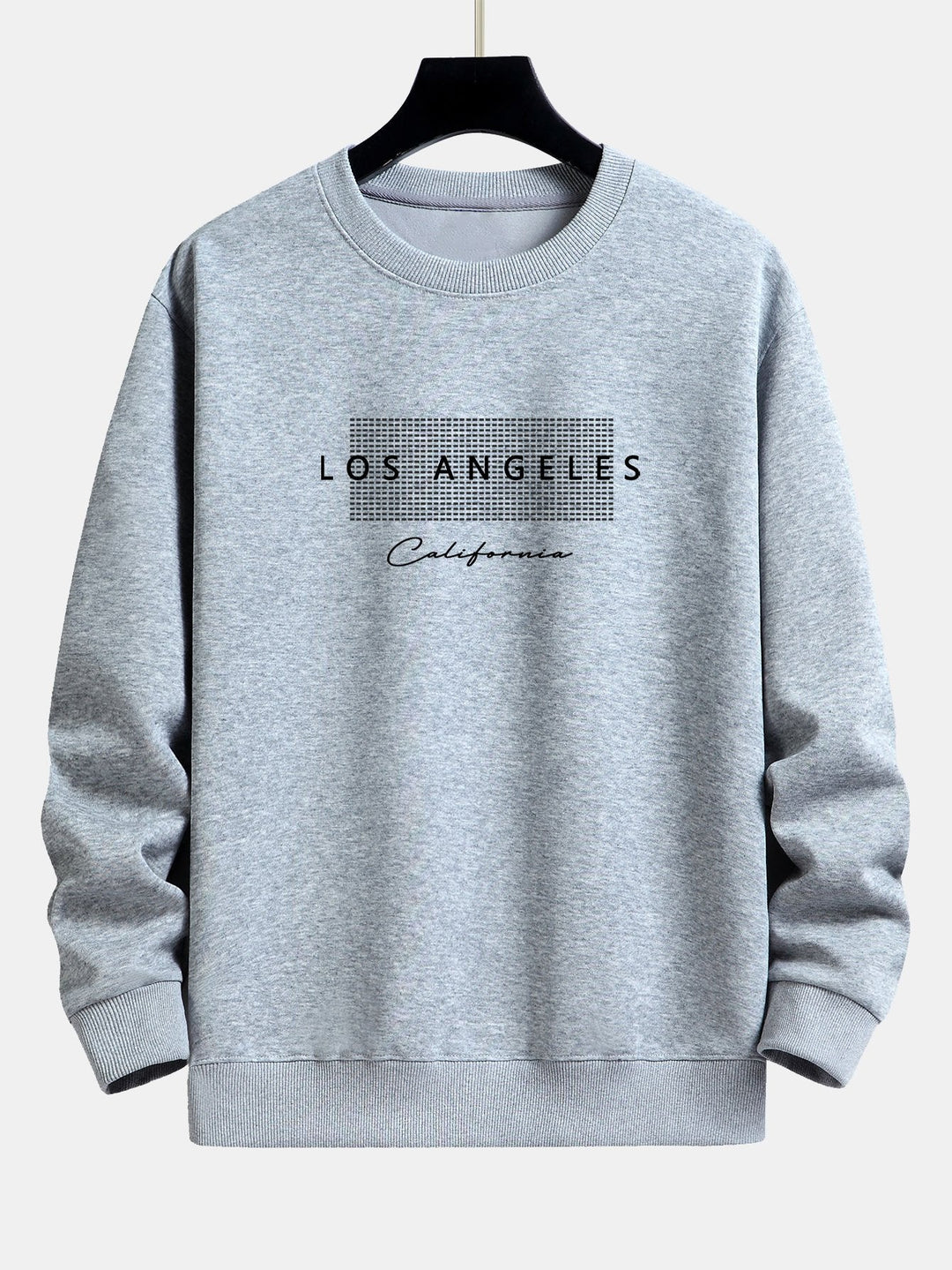 Rick | Sweater met Los Angeles-print met ruitmotief en relaxte pasvorm