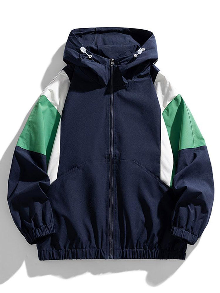 Bob | Windjack met colour-block design en capuchon
