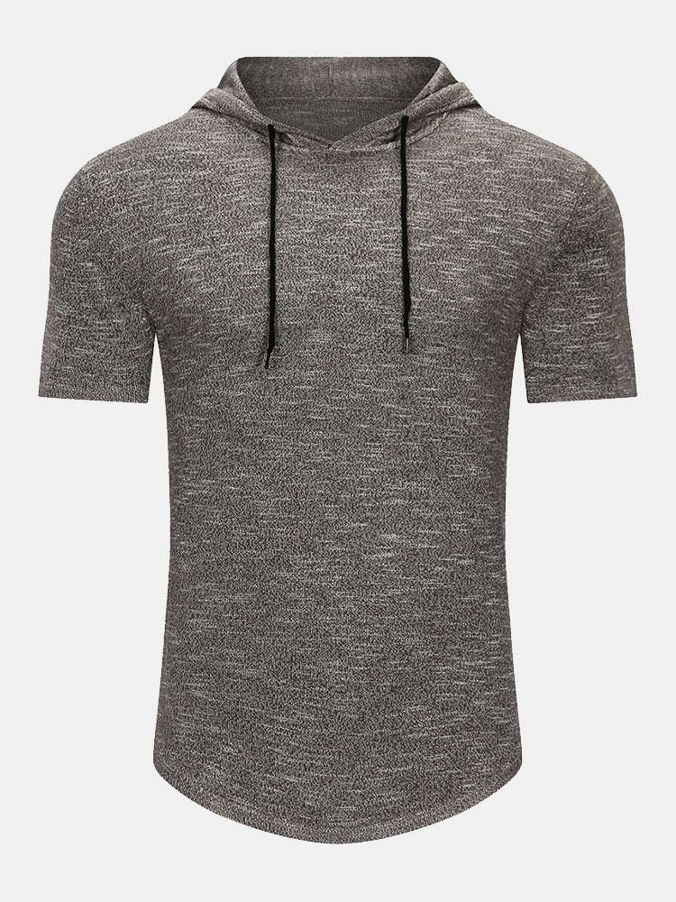 Eduard | Slim-fit gebreid T-shirt met capuchon