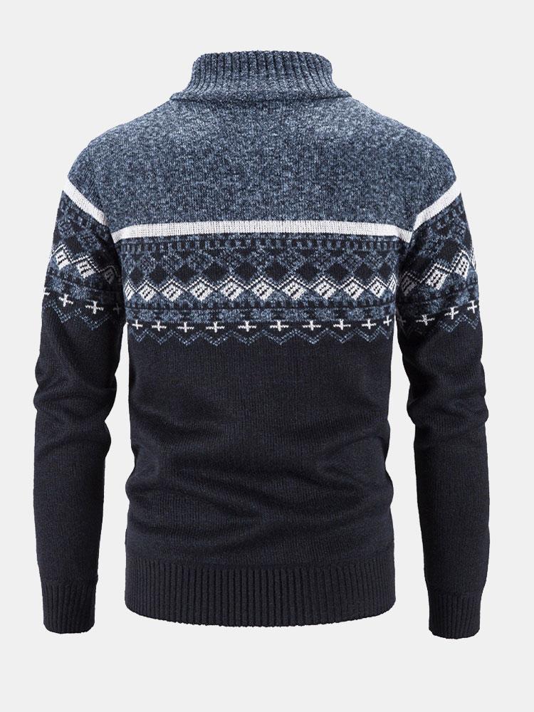 Ward | Trui met geometrische print en rits