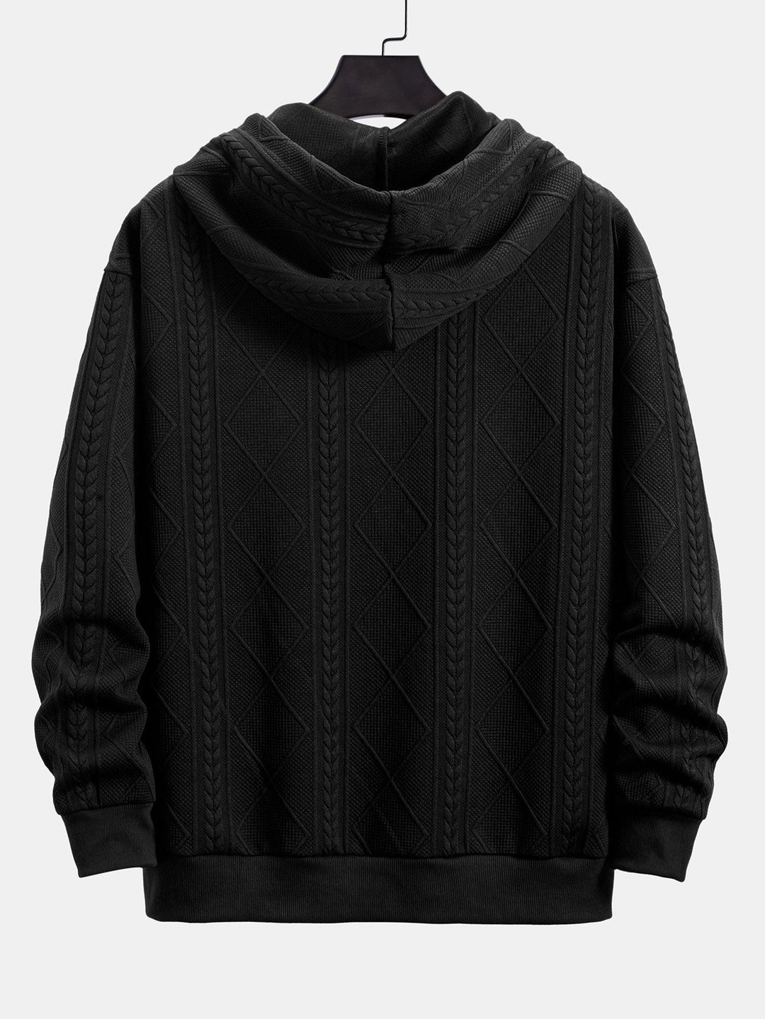 Lodewijk | Hoodie met geometrisch jacquarddessin en relaxte pasvorm