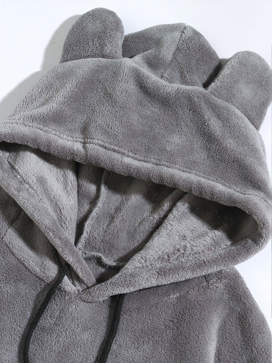 Reinier | Hoodie van teddyfleece met oortjes en relaxte pasvorm
