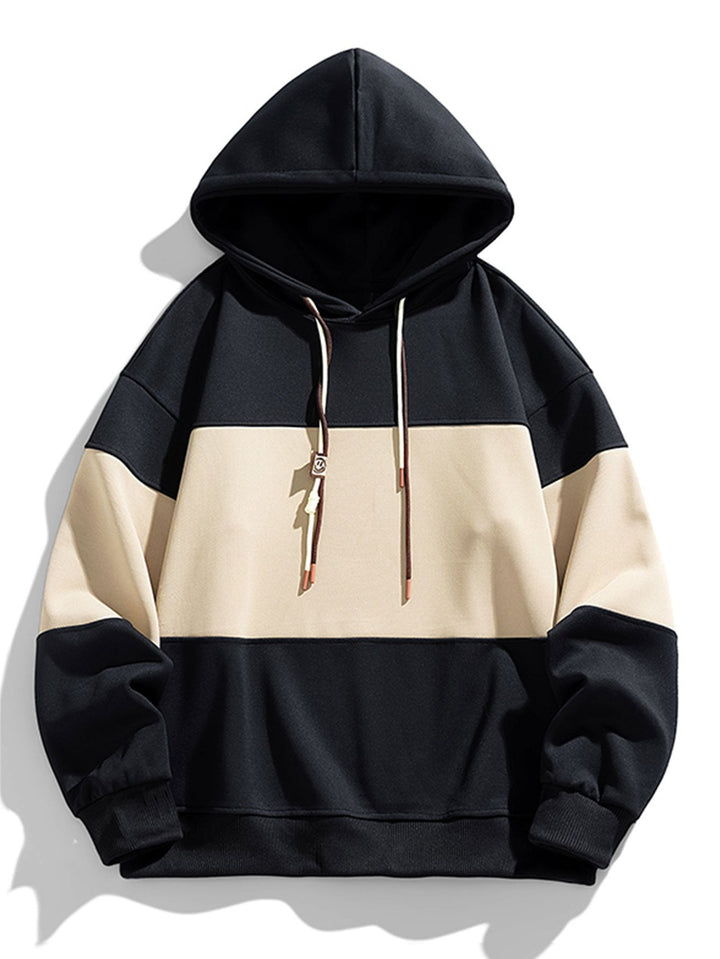 Kaj | Hoodie met kleurvlakken en relaxte pasvorm