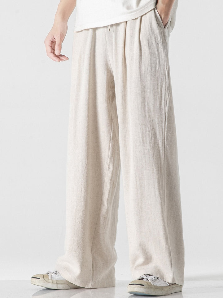 Floris | Linnen Katoenen Broek Wide Leg
