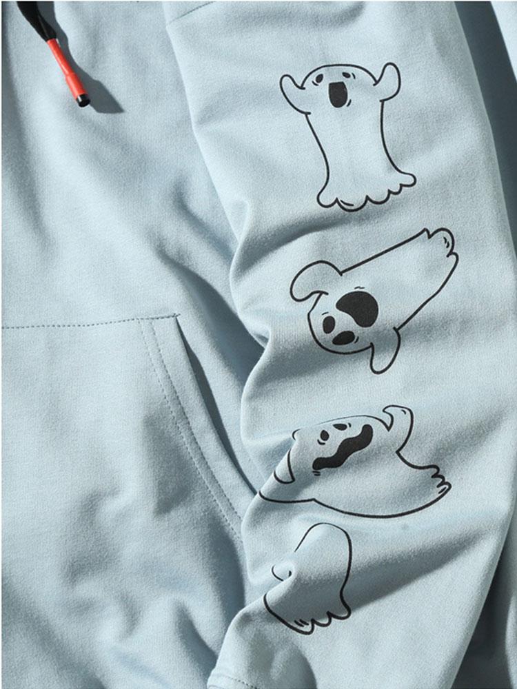 Victor | Hoodie met spookprint en relaxte pasvorm