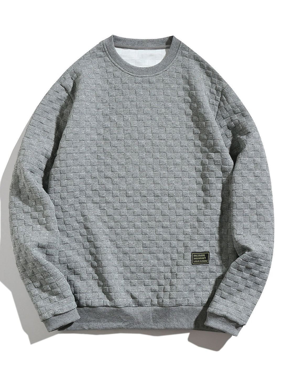 Hidde | Sweater met schaakbordjacquard