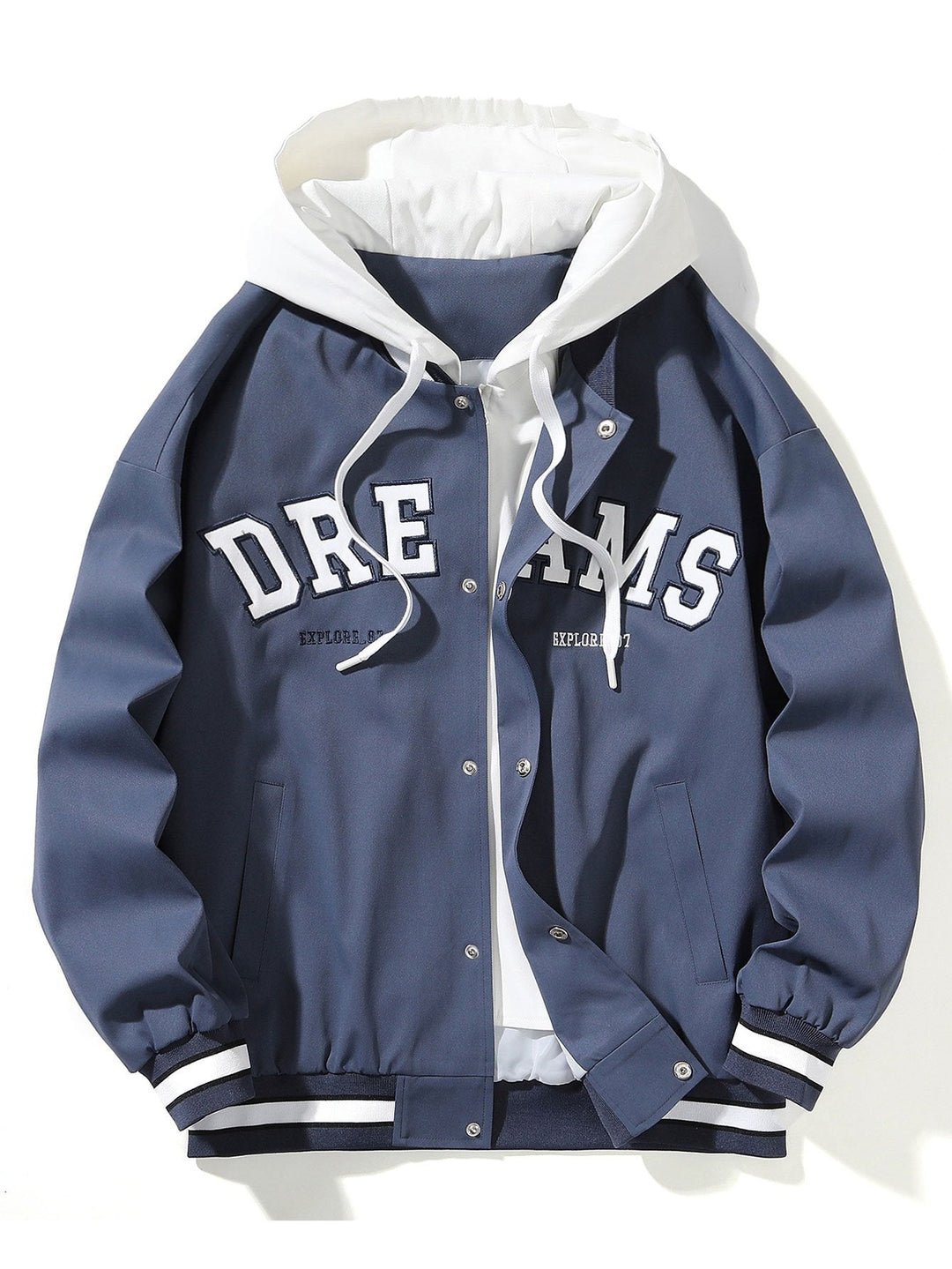 Klaas | Baseball jack met capuchon en knoopsluiting