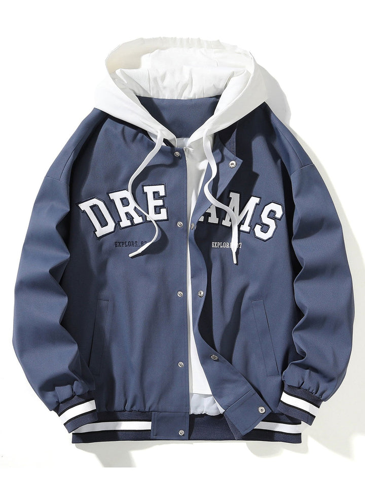 Klaas | Baseball jack met capuchon en knoopsluiting