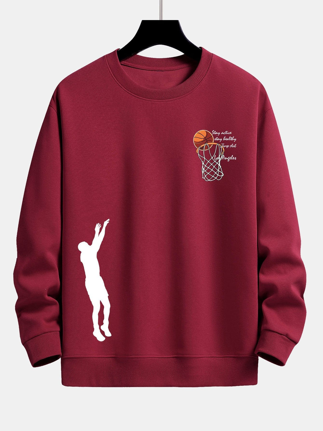 Pepijn | Sweater met basketbalprint en relaxte pasvorm