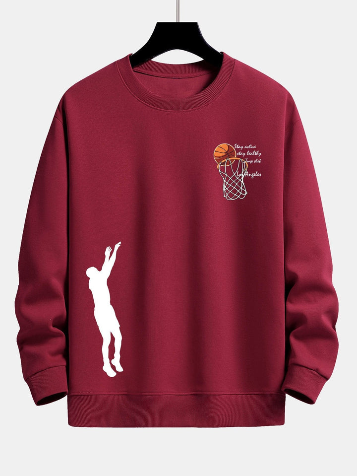 Pepijn | Sweater met basketbalprint en relaxte pasvorm