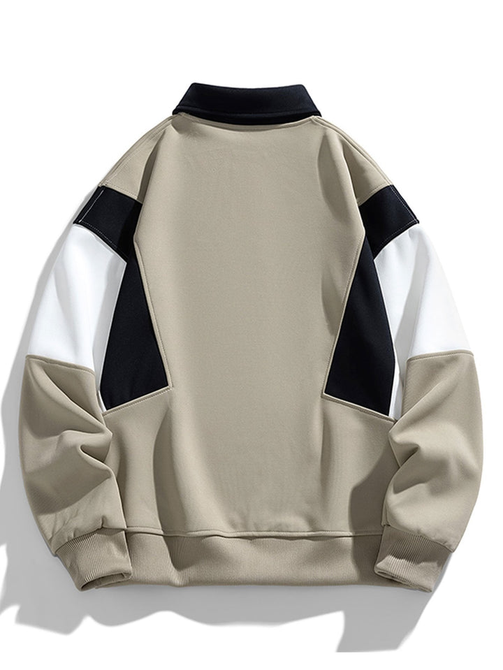 Thijs | Polosweater met kleurvlakken en relaxte pasvorm