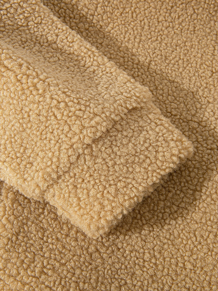 Stijn | Teddyfleece jas met kleurblokken