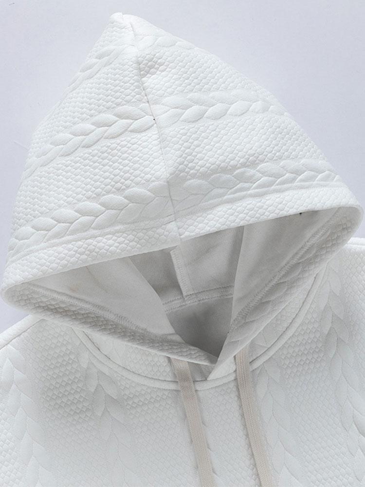 Melle | Hoodie met jacquarddessin en tarwemotief