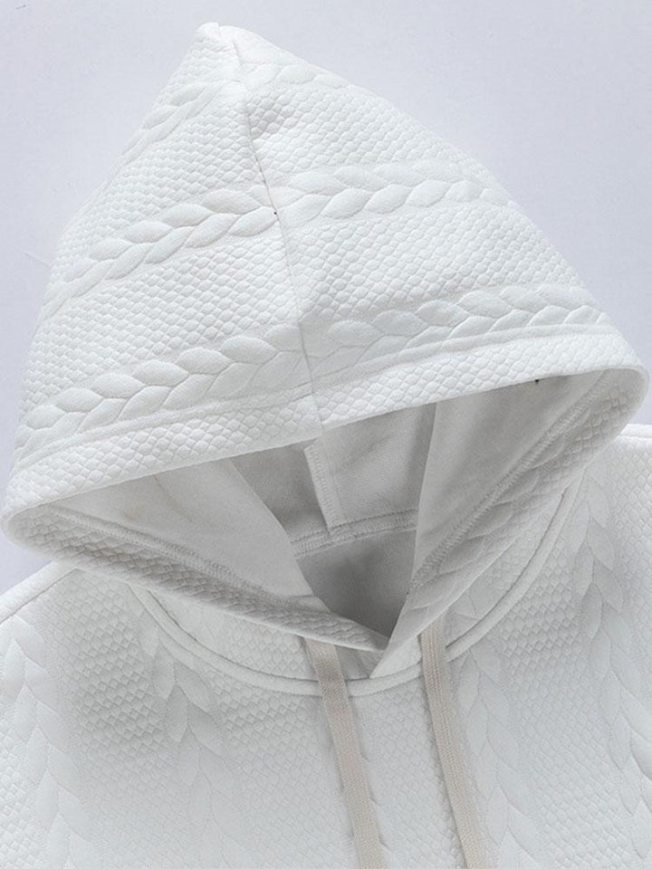 Melle | Hoodie met jacquarddessin en tarwemotief