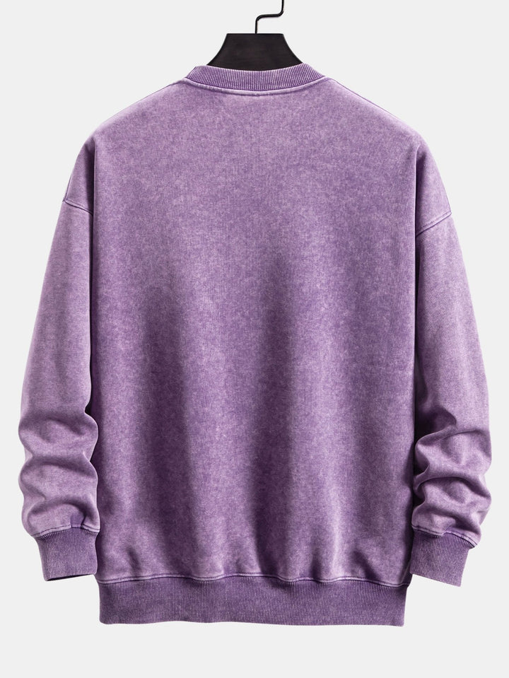 Daniël | Sweater met verwassen vintage-look en relaxte pasvorm