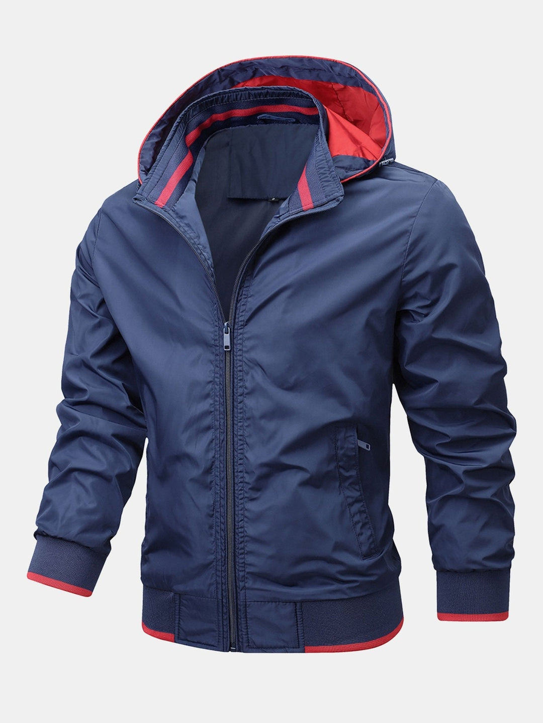 Luuk | Jack met afneembare capuchon in contrasterende kleur