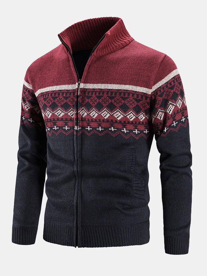 Ward | Trui met geometrische print en rits