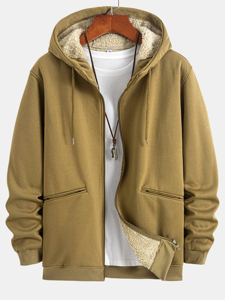 Gert | Hoodie met teddyvoering en ritssluiting