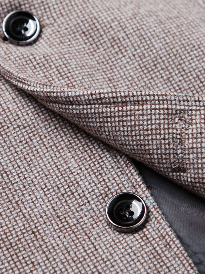 Ties | Blazer met fijne ruit in wollook