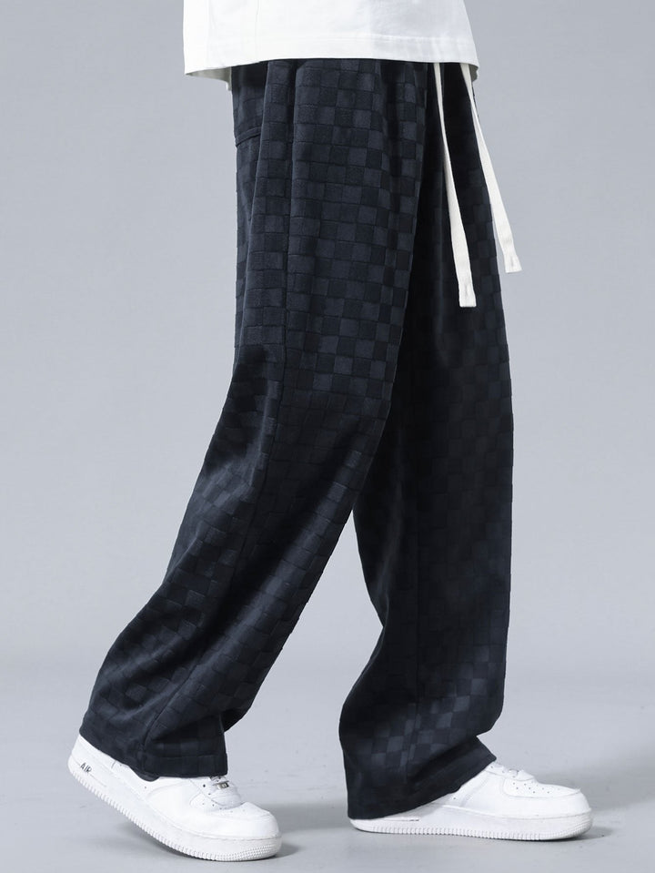 Arne | Geblokte Broek Straight Leg