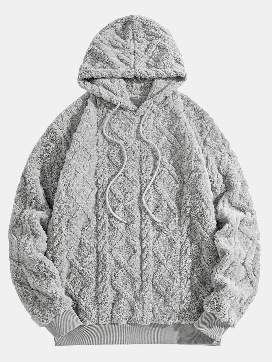 Ids | Hoodie van teddyfleece met geometrisch jacquarddessin