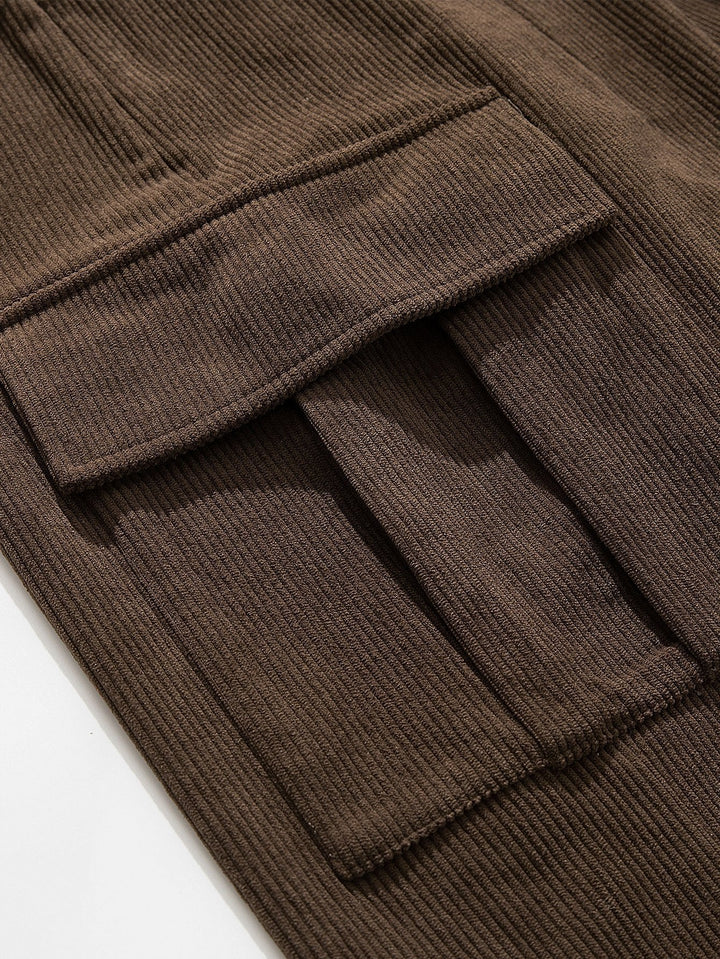 Bram | Corduroy Cargo Broek Loose Fit