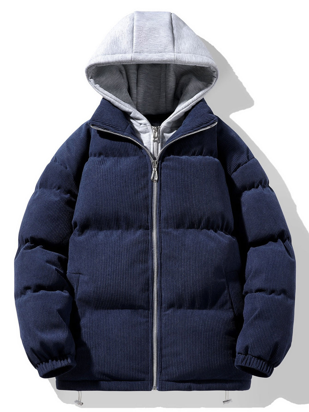 Lucas | 2-in-1 puffer jas met corduroy capuchon