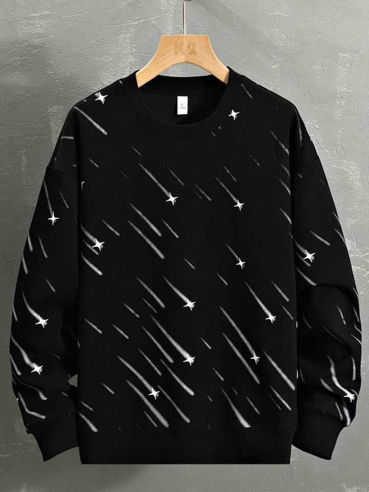 Julian | Sweater met meteoorprint en relaxte pasvorm