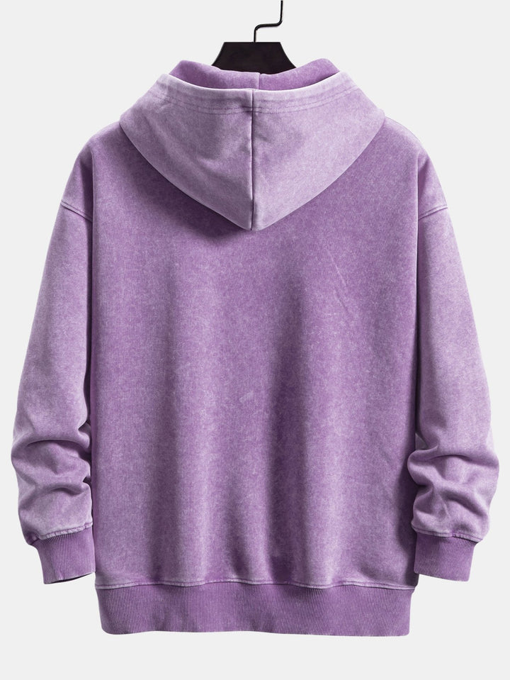 Stef | Hoodie met verwassen vintage-uitstraling en relaxte pasvorm