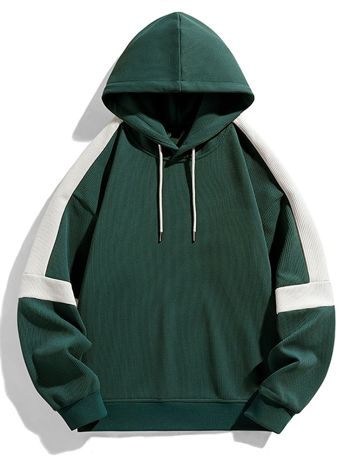 Rijk | Hoodie met kleurvlakken en wafelstructuur