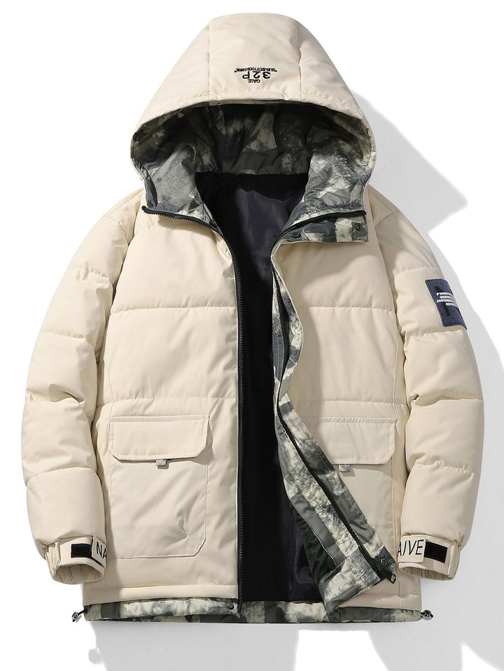 Robert | Puffer jas met camouflagevoering