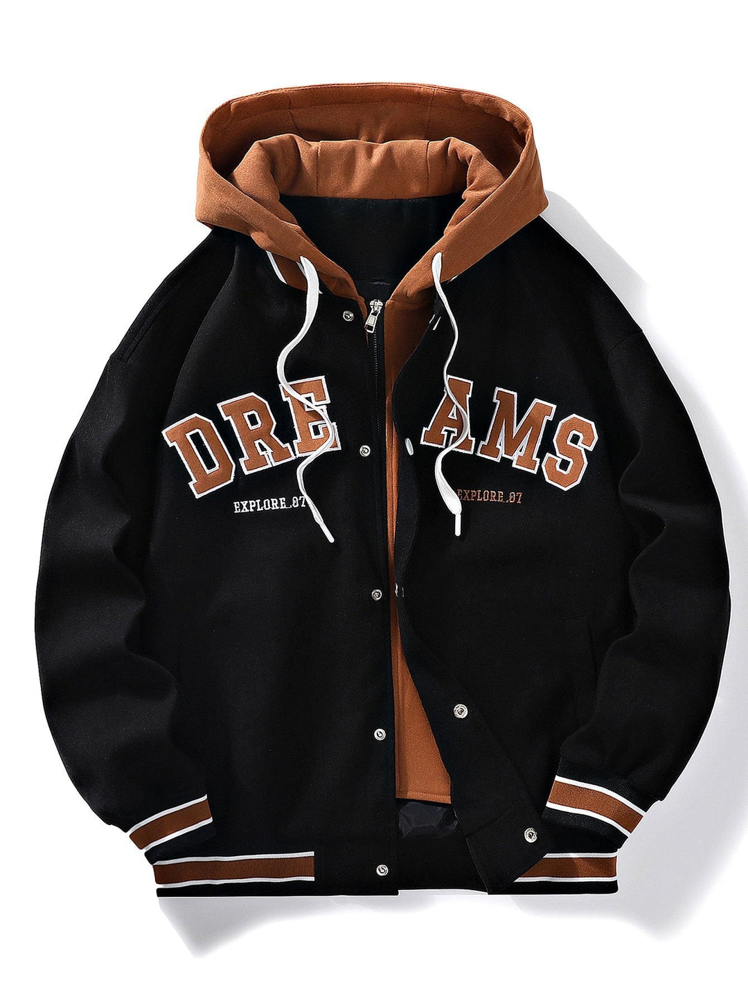 Klaas | Baseball jack met capuchon en knoopsluiting
