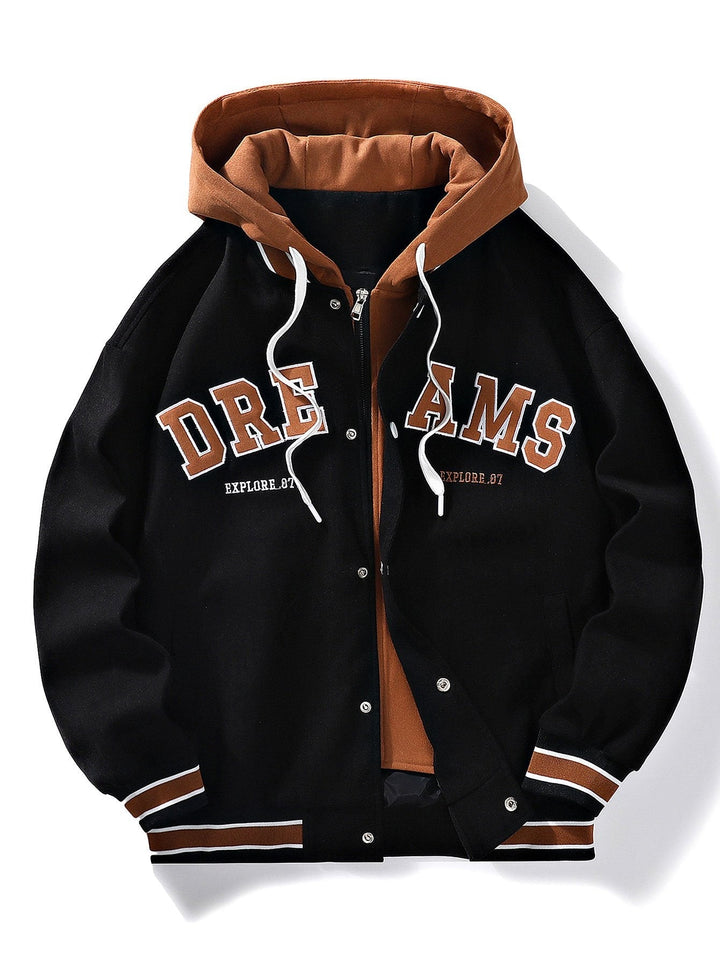 Klaas | Baseball jack met capuchon en knoopsluiting