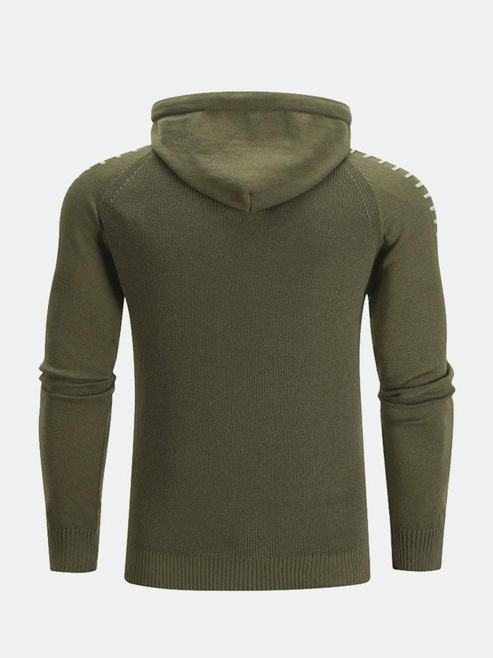 Ivo | Slim-fit trui met capuchon en raglanmouwen