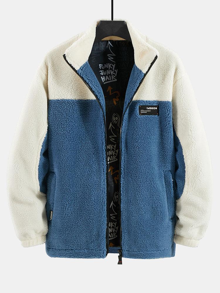 Sander | Teddyfleece jack met patchwork