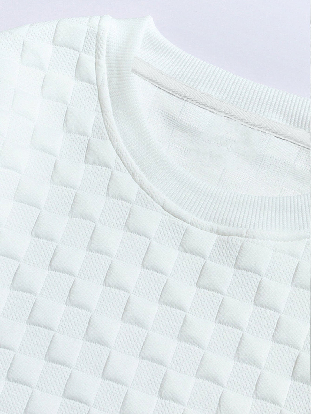 Hidde | Sweater met schaakbordjacquard