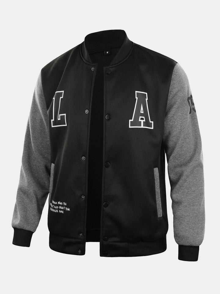 Bastiaan | Baseball jack met la-print